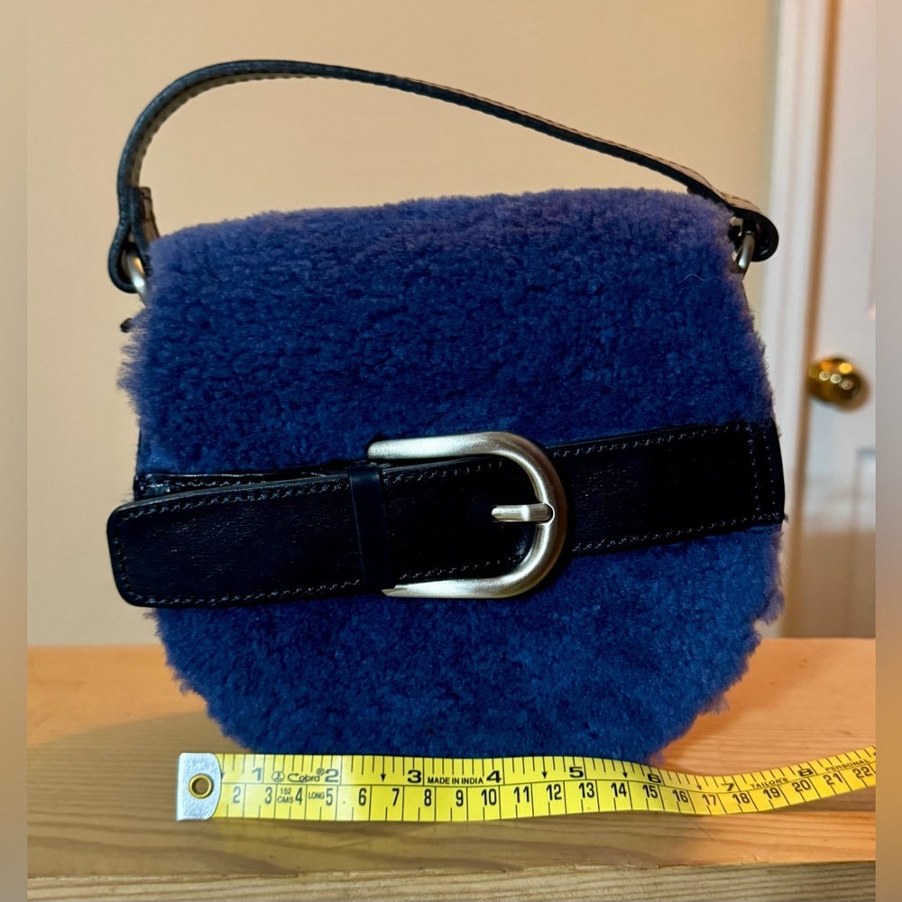 Patricia Nash Shearling Annfield Crossbody in Midnight Blue